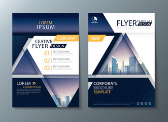 Annual report brochure flyer design, Leaflet cover presentation abstract background, book cover templates, layout in A4 size