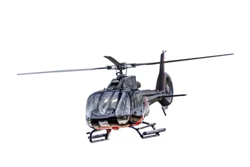 Foto op Plexiglas Vooraanzicht helikopter geïsoleerd © mezzotint_fotolia