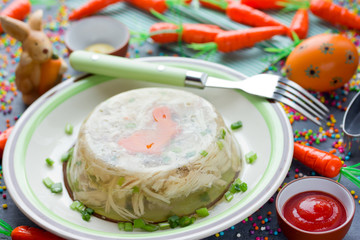 Rabbit and vegetable aspic for Easter