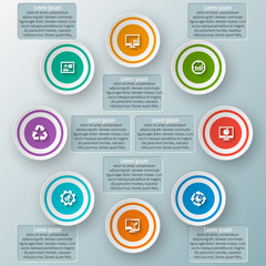 Abstract 3D Paper Infographics