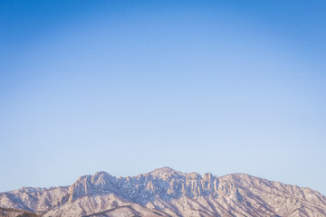 Rock, mountain in korea (Ulsanbawi Rock)