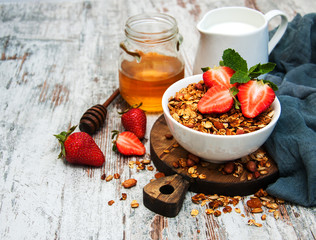 Homemade baked granola