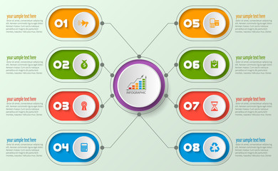 Abstract 3D Paper Infographics
