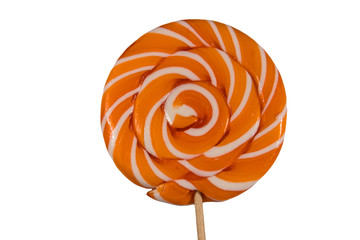 Sweet lollipop isolated on white background