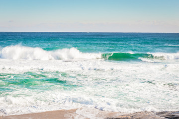 Sea and surf and rock in korea