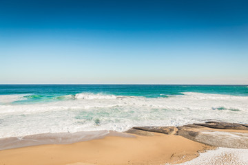Sea and surf and rock in korea