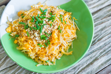 Thai food Pad thai , Stir fry is noodle food Thai traditional style (Thailand's national dishes).
