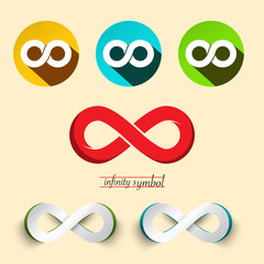 Infinity Symbol. Vector Endless Icons Set.
