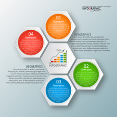 Abstract 3D Paper Infographics