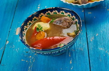 Uzbek soup with lamb