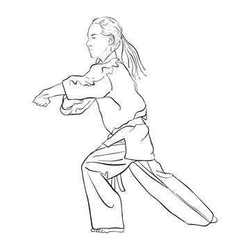recommend clip art: young karate girl