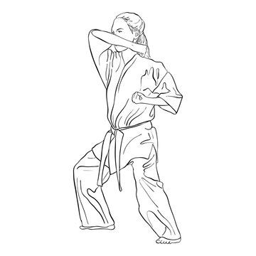recommend clip art: young karate girl