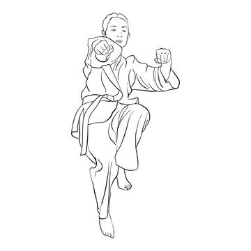 recommend clip art: young karate girl