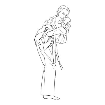 recommend clip art: young karate girl