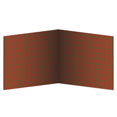 brick wall 3 d the volume of the corner structure