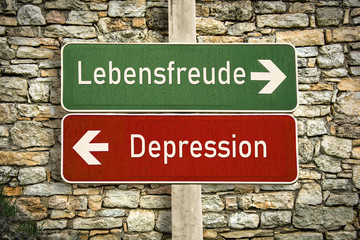 Fototapeta premium Schild 316 - Lebensfreude