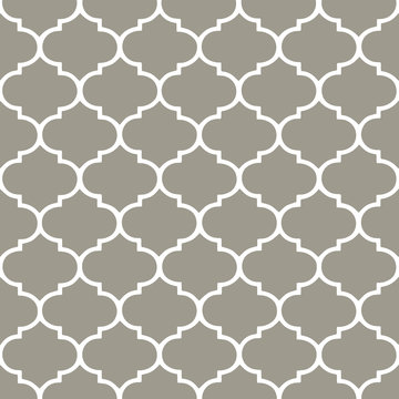 Grey morrocan, hamptons background. Vector pattern.
