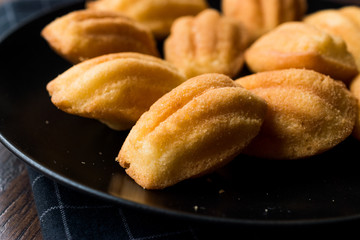 Traditional French Homemade Madeleine Cakes.