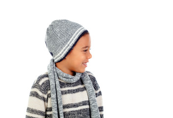 Beautiful child with wool scarf
