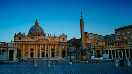 The view of St Peter Basilica , Rome, Vatican, Italy.