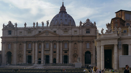 Obraz premium The view of St Peter Basilica , Rome, Vatican, Italy.