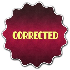CORRECTED round badge