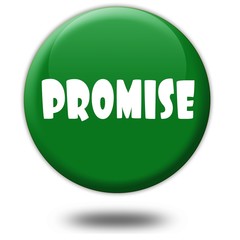 PROMISE on green 3d button.
