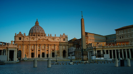 Fototapeta na wymiar The view of St Peter Basilica , Rome, Vatican, Italy.