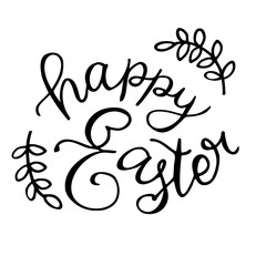 Happy Easter italic handwritten lettering