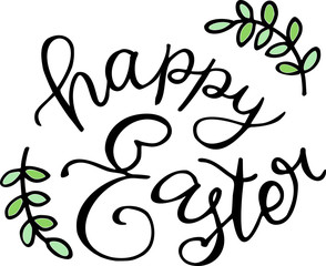 Happy Easter italic handwritten lettering