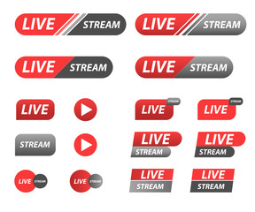 Live Stream icon set.