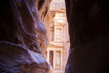 Ancient temple in Petra, Jordan