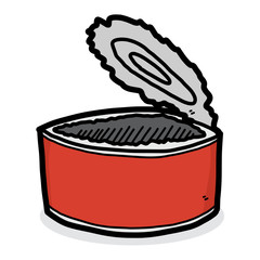 tin can / cartoon vector and illustration, hand drawn style, isolated on white background.