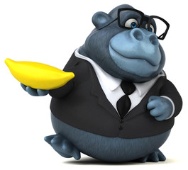 Fun gorilla - 3D Illustration