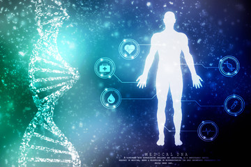 2D illustration medical structure background