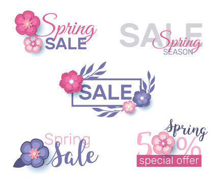 spring sale badges