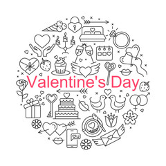 St. Valentine's Day icons.