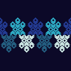 Ethnic boho seamless pattern. Embroidery on fabric. Scribble texture. Folk motif. Textile rapport.