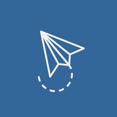 Paper plane flat vector icon