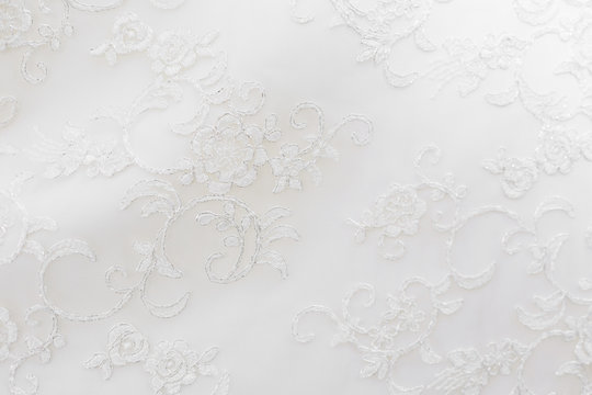 White lace texture close up