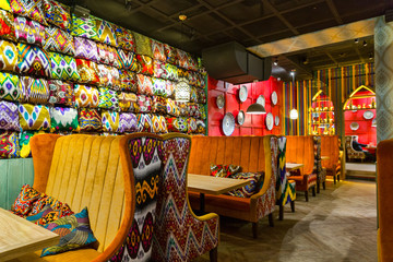 Fototapeta premium Interior of the restaurant in oriental style