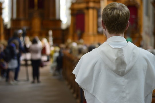 Dominican Friar In Church