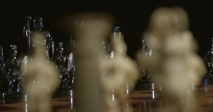 Chess pieces on chessboard