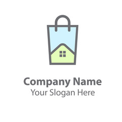 Fototapeta premium home shop logo design