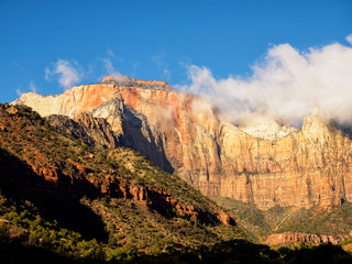 Beautiful view of Zion National Park in the morning, Utah