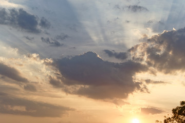 sunset sky in Thailand