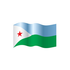 Djibouti flag, vector illustration