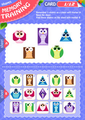 Memory game children shapes 1