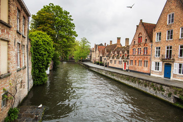 Canal at the medieval city of Brugge