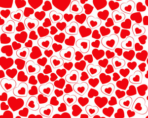 Hearts seamless pattern, Valentines day